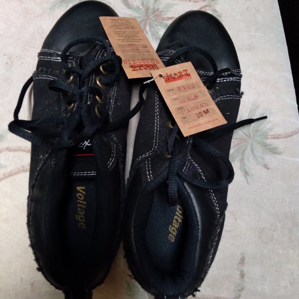 Skazz Shoes, Black Shoes, Sneakers